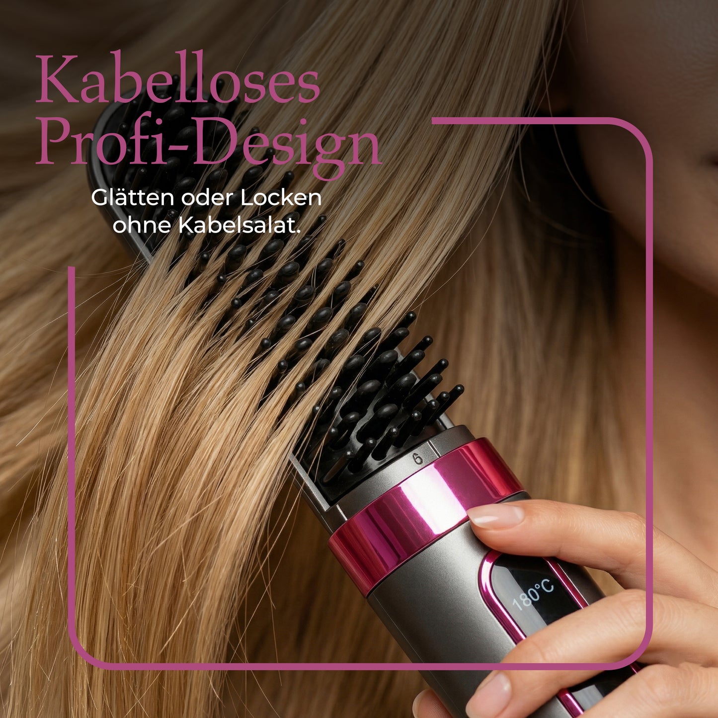 Cordless Hair Straightening Comb 220°C – Portable Rechargeable Hair Styling Tool for Travel & Quick Touch-Ups