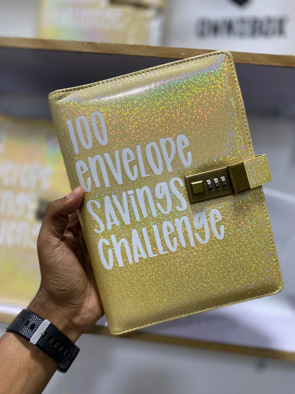 5050€ Sparchallenge Planer – Sparbuch für Geldziele, Budgetplanung &amp; Motivation | Gold oder Blau